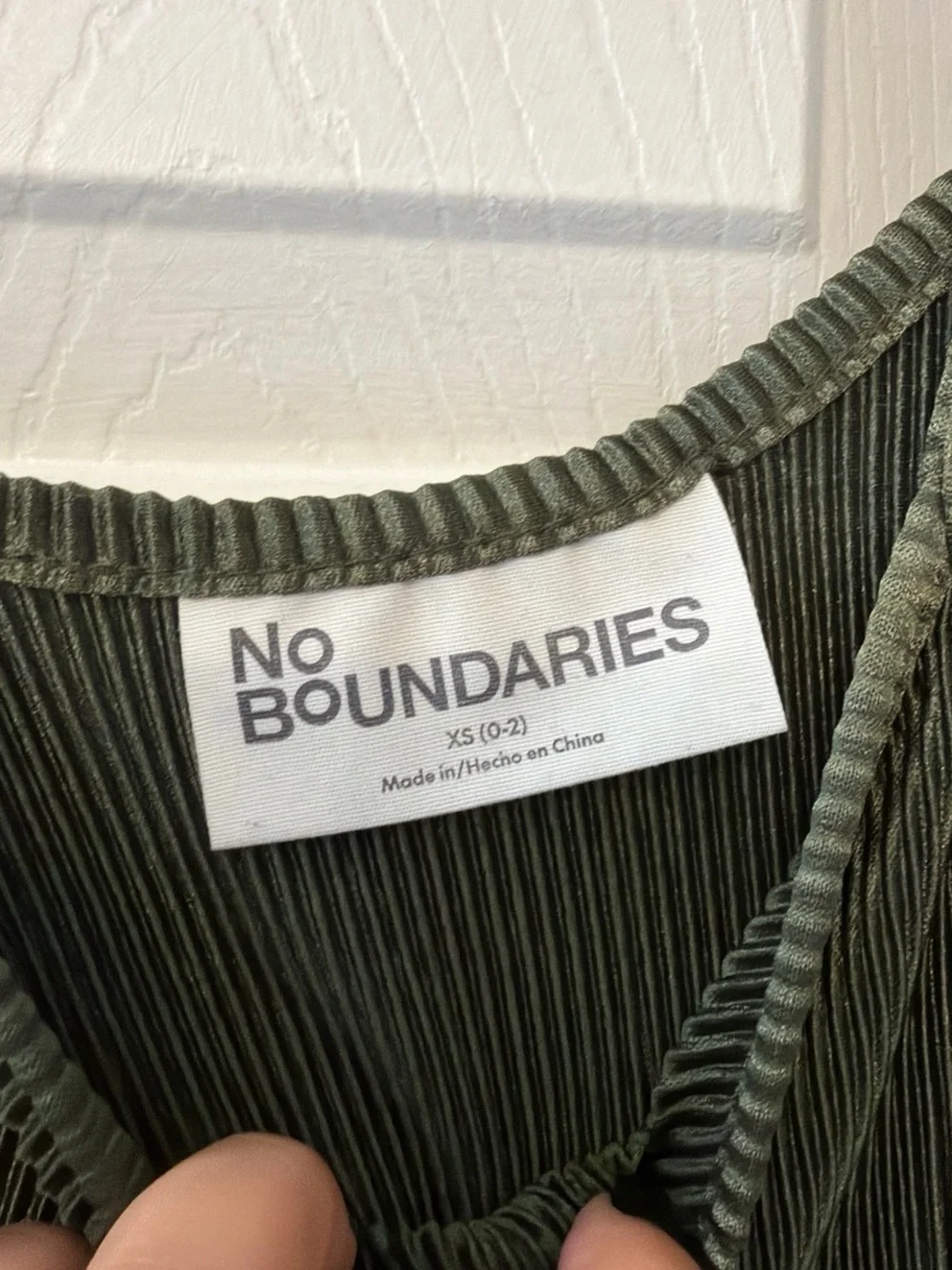 No Boundaries Olive Ribbed Tank & Wide Leg Pant Set